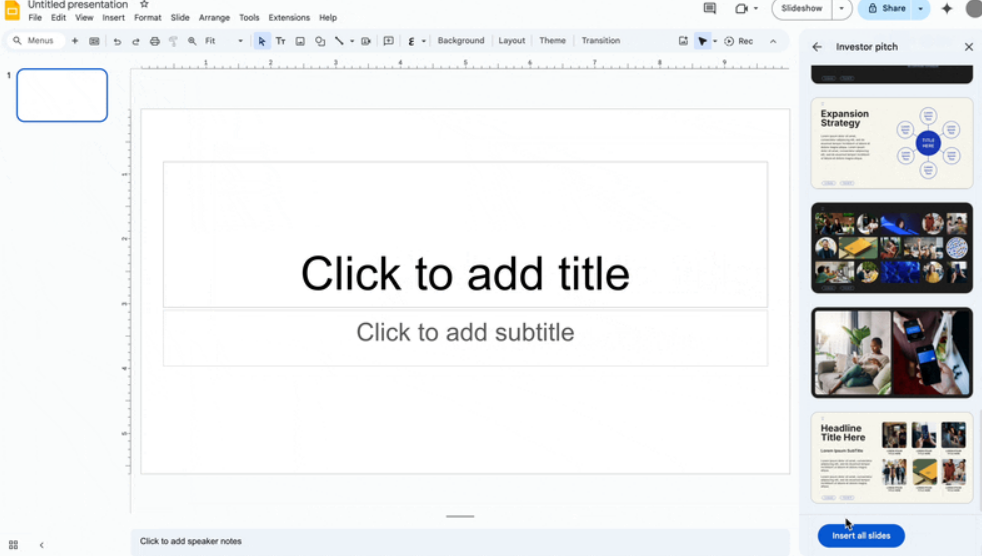 Google Slides ha presentato una nuova libreria di templates professionali